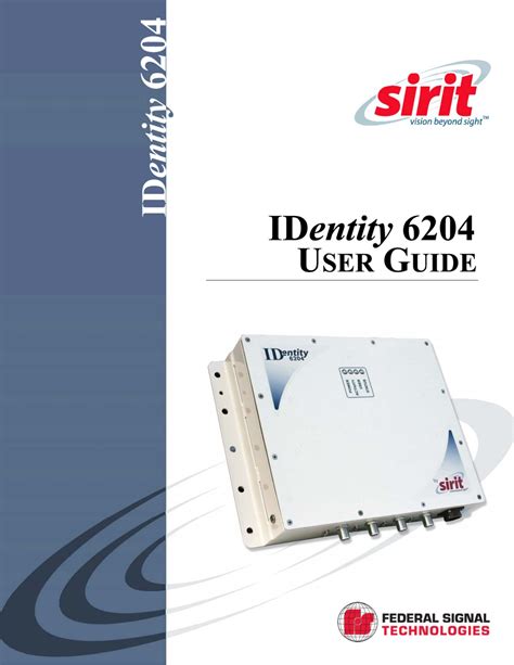 ID6200 IDentity 6204 (900 MHz) RFID Reader User Manual 3M 